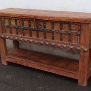Console coffre en bois