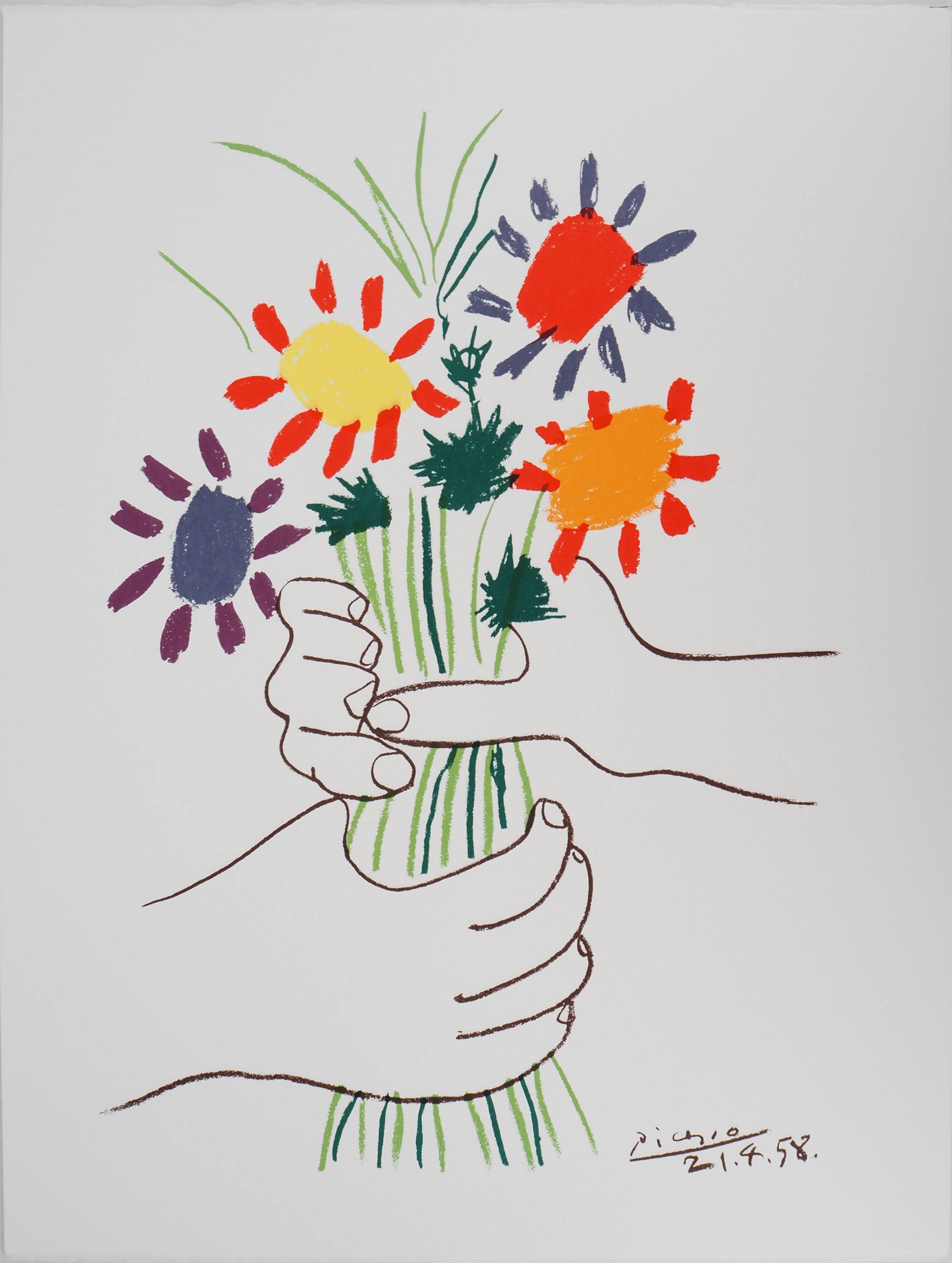 Pablo Picasso: The Bouquet of Peace - Signed Lithograph