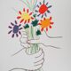 Pablo Picasso: The Bouquet of Peace - Signed Lithograph