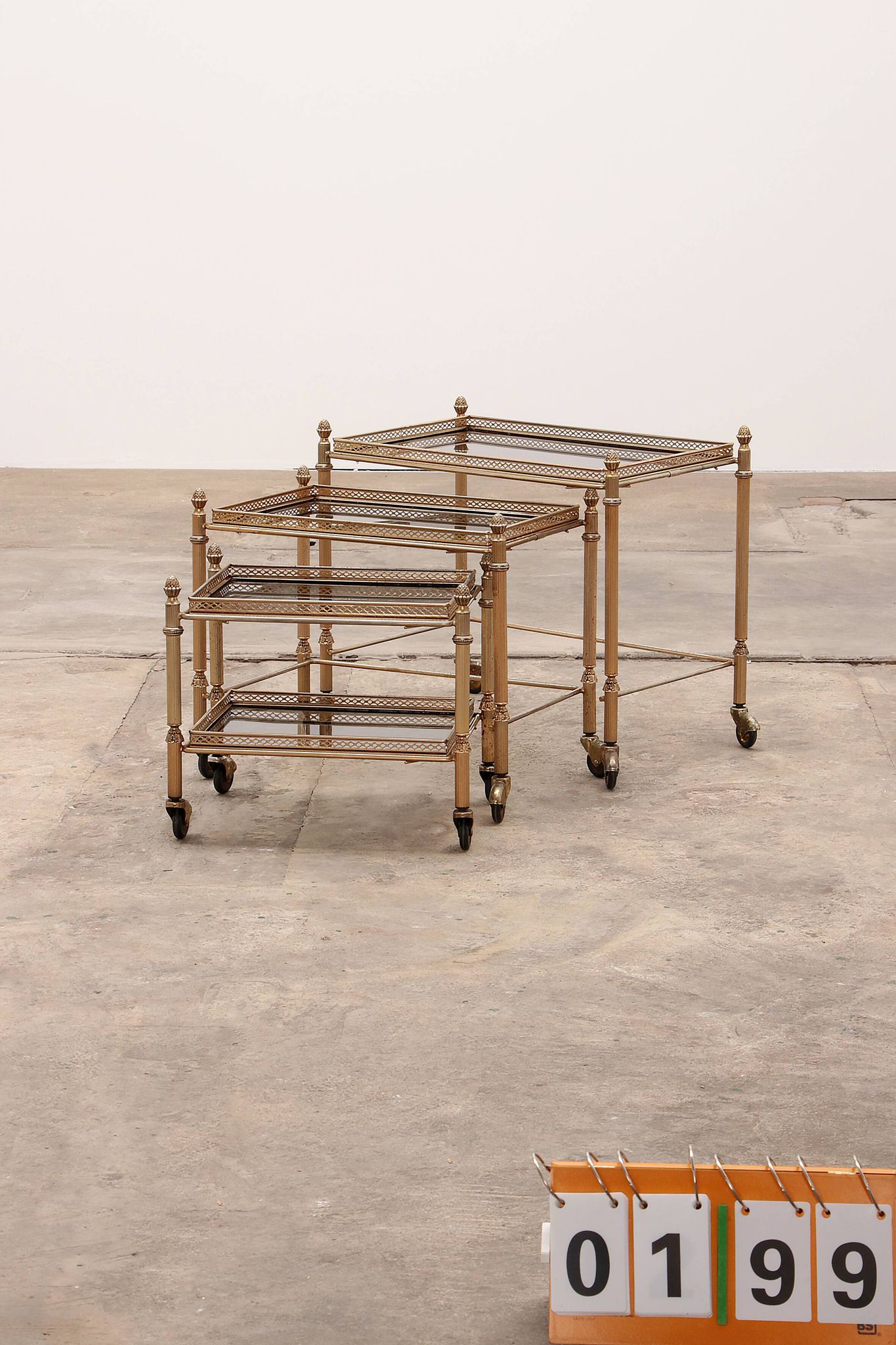Trolleys three tables made in France in the 1950s.