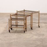 Trolleys three tables made in France in the 1950s.