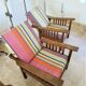 Morris armchairs reclining backrest in exotic wood