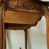 Louis XV style console living room table in walnut