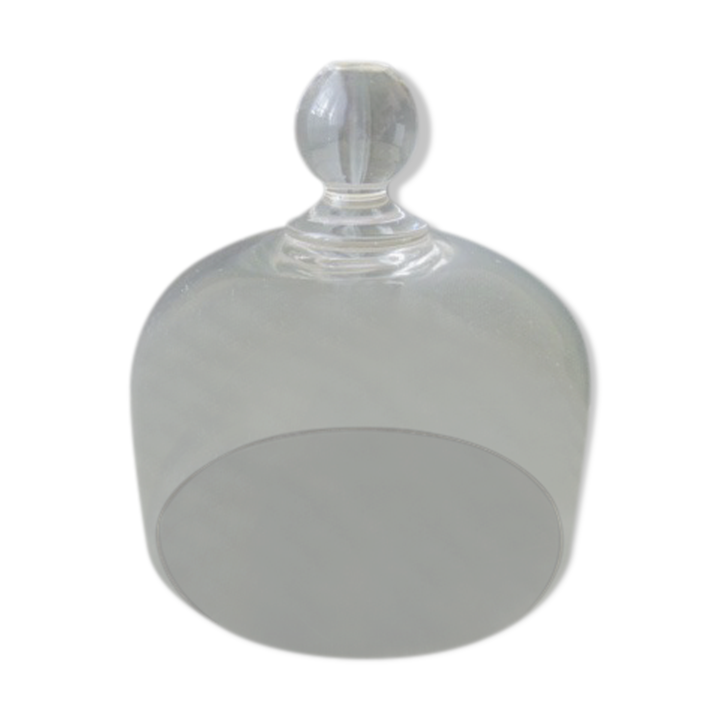 Cheese or butter bell in plain glass
