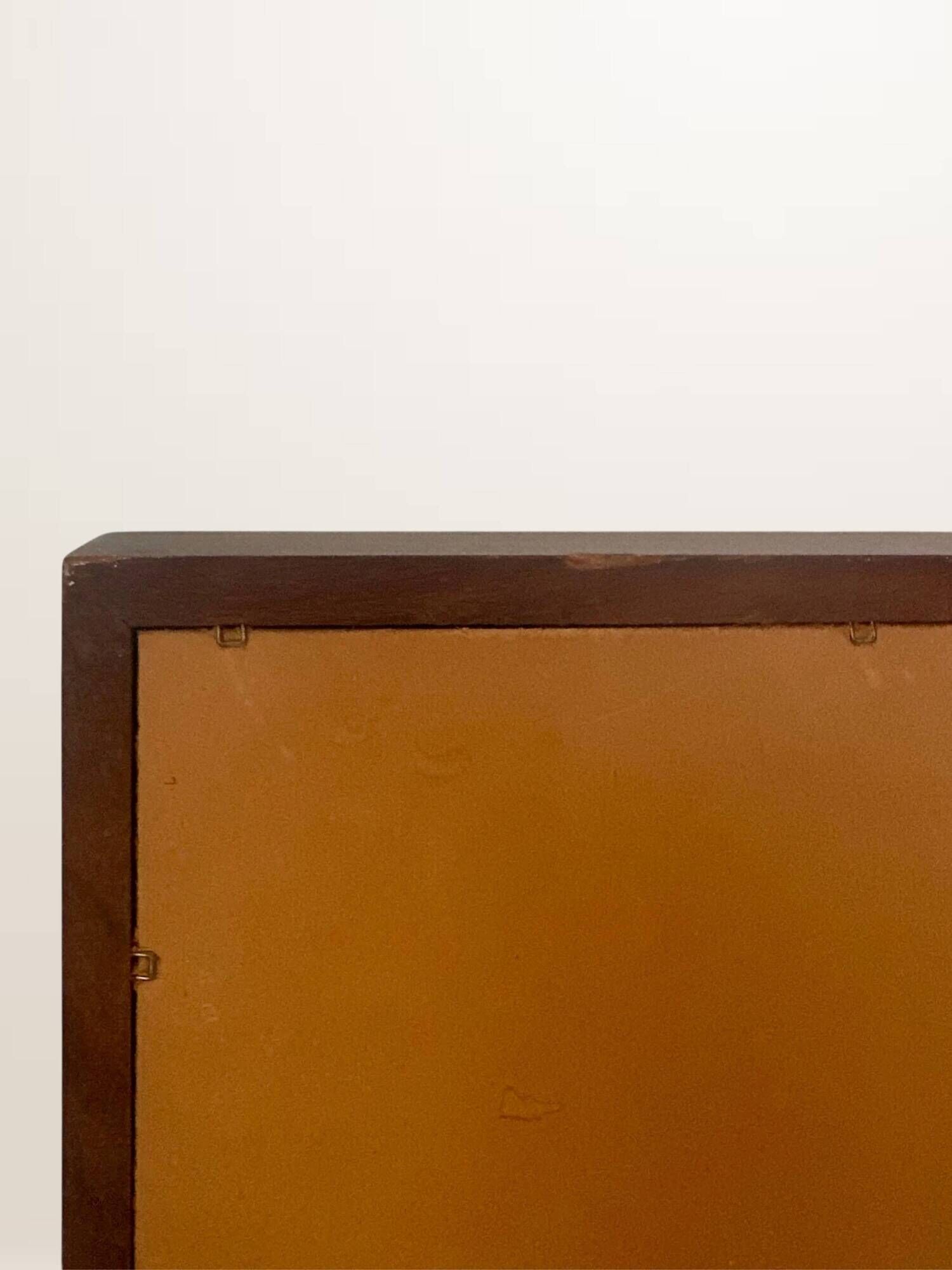 Scandinavian teak mirror — 123 x 32 cm
