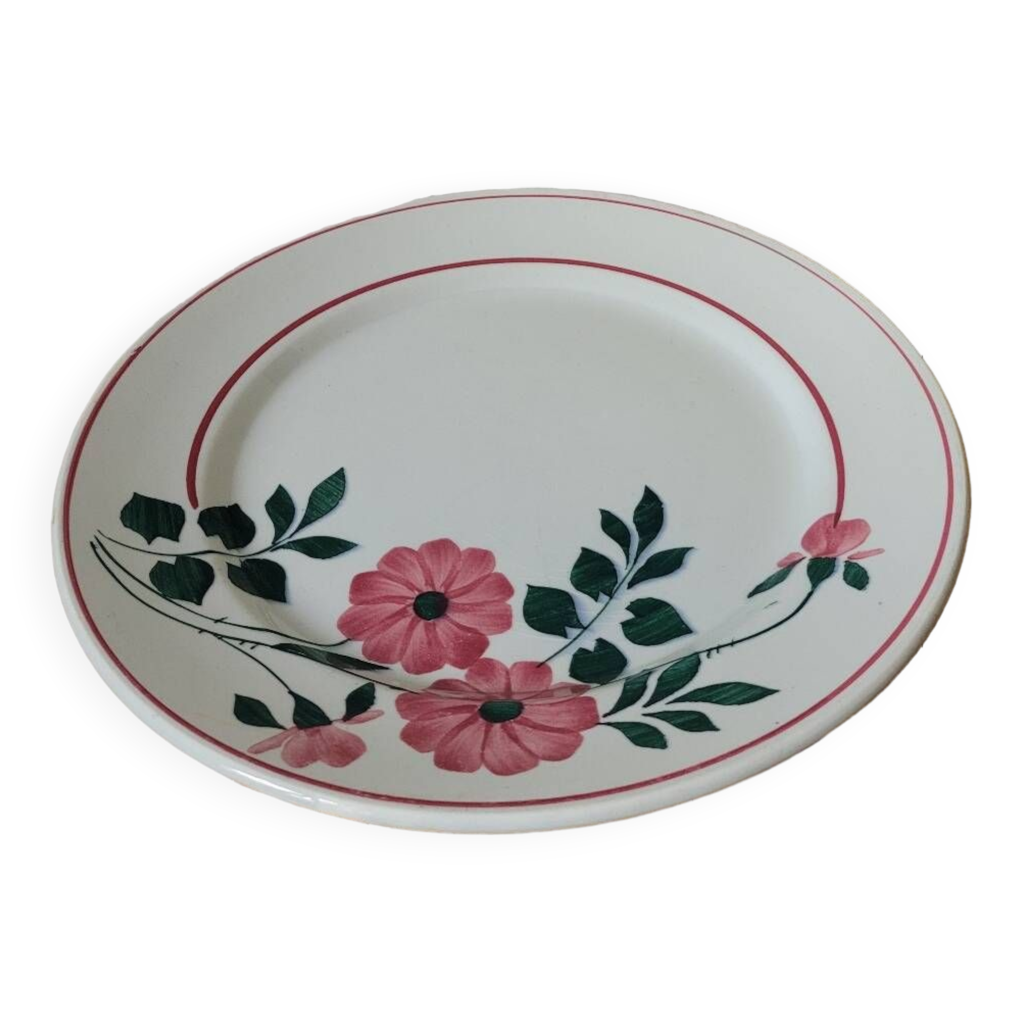 Large presentation plate Primerose Céranord Saint Amand