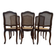 Set of 6 Louis XV chairs in walnut and cane