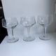Set of 6 champagne glasses in crystal engraved Art Deco 30s