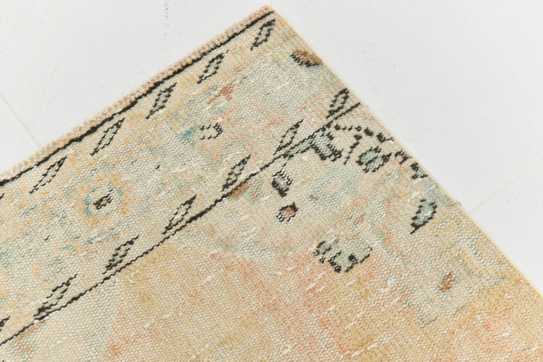 3x9 Beige & Yellow Turkish Vintage Runner Rug, 80x281Cm SK 23538