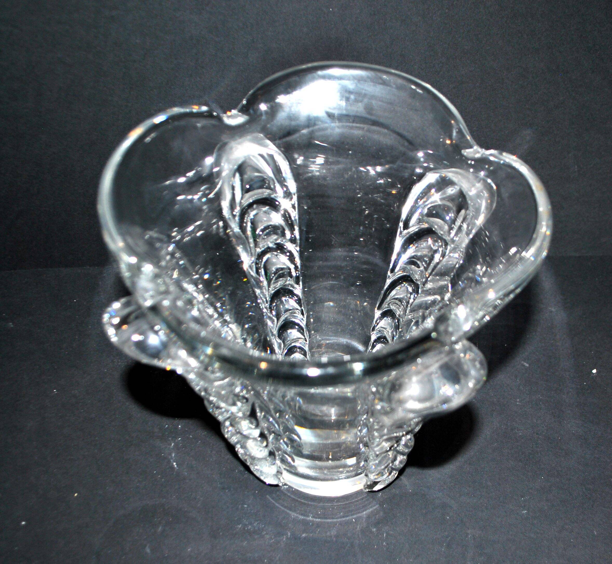 Vintage Vallerysthal crystal vase