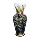 Xxl Multicolored Pop Art Vase Opaline Florence, Italy 1970s