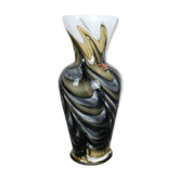 Xxl Multicolored Pop Art Vase Opaline Florence, Italy 1970s