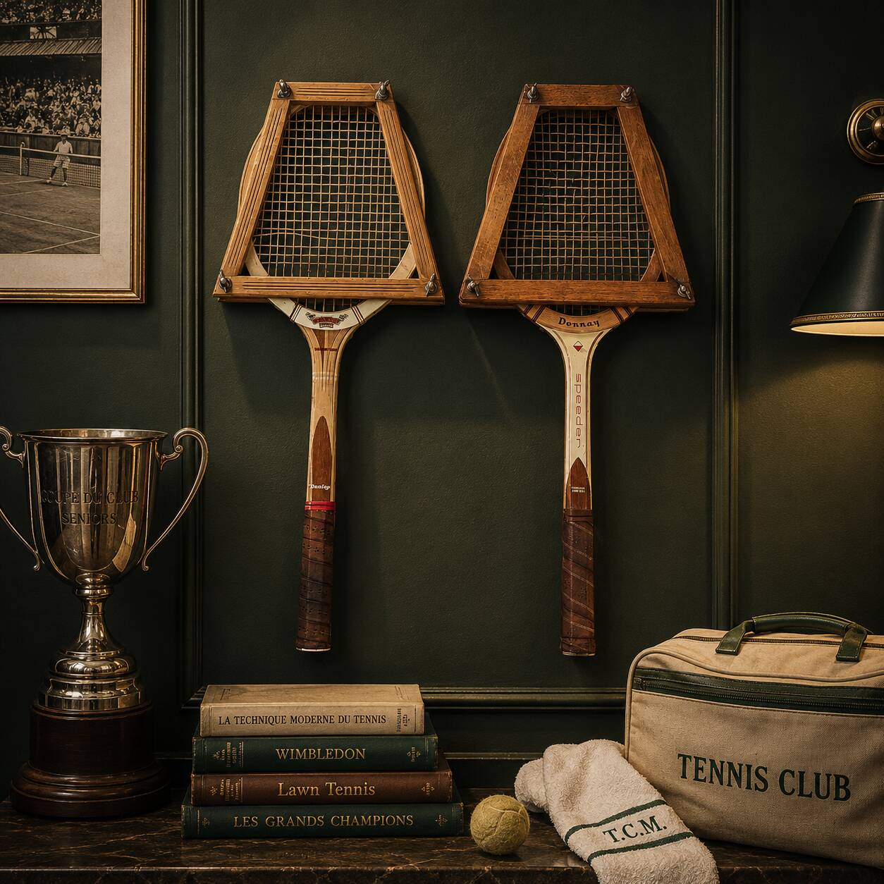 Pair of tennis rackets 1960