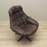 Leather swivel armchair, Danish design, 1960s, designer: H.W. Klein, manufacture: Bramin