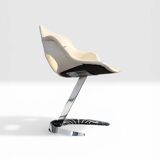 Dining Room Set Scimitar Boris Tabacoff MMM 1970 | Glass and Chrome