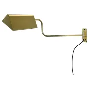Large 69 cm Long Brass Wall Light "SWING ARM" by Florian Schulz, Germany, 1970s