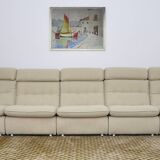 Beige boucle modular sofa, 1970