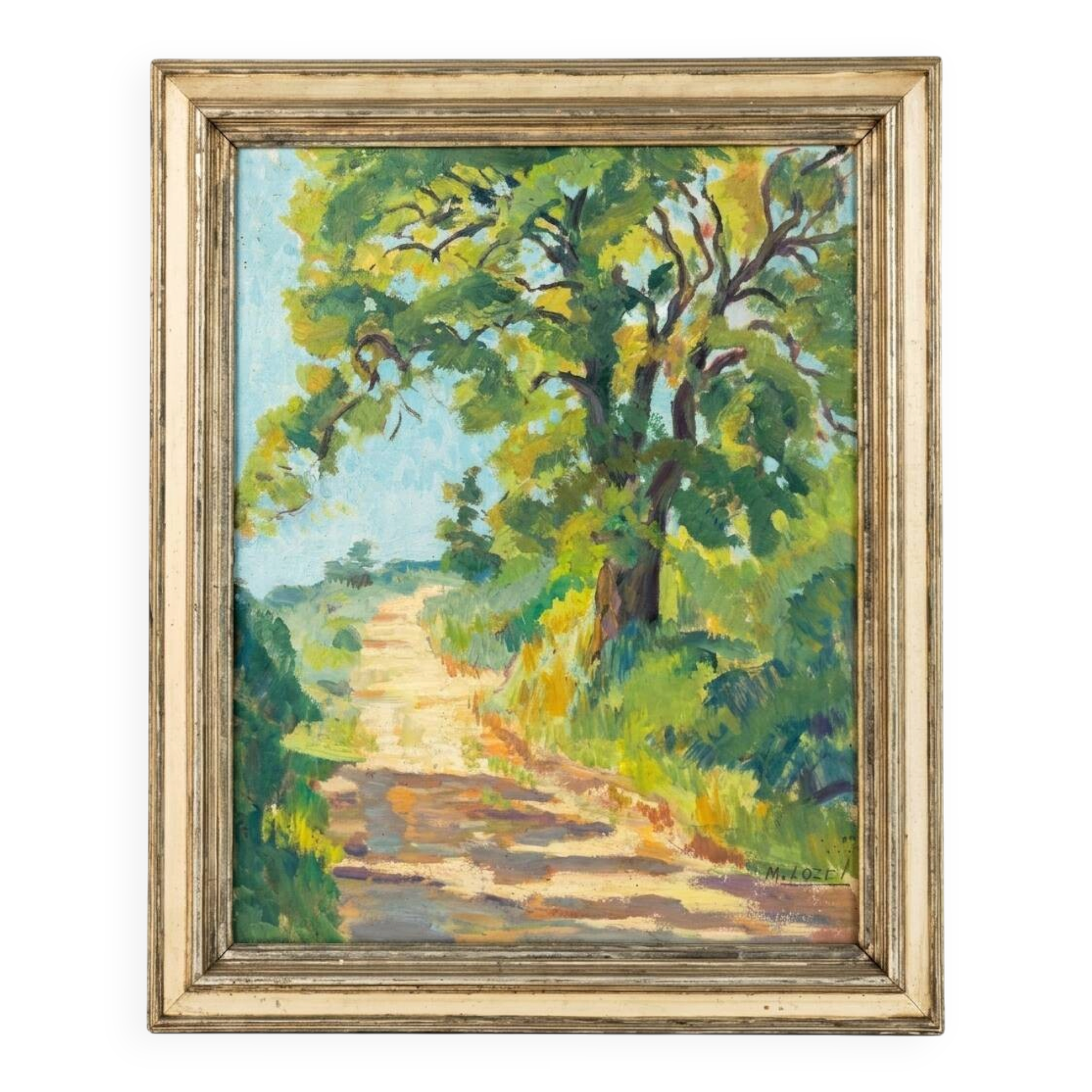 Impressionist painting, landscape at M. Loze's path.