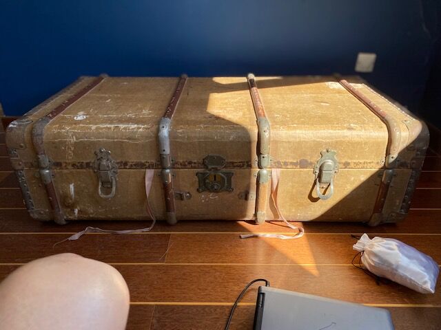 Old travel trunk 19th