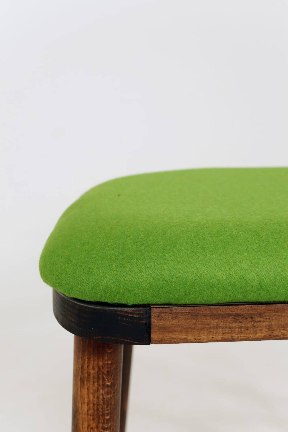 Pair of vintage stools Scandinavian style wool v
