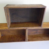 Old lockers wooden tenon mortise Assembly numbered 29,30,36 - 1950s - set of 3