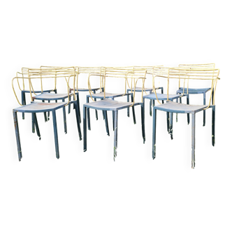 10 “Piccolo” armchairs Pascal Mourgue for Fermob