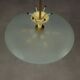 Vintage ceiling light in glass and aluminium, Italy, 1950s.