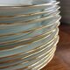 12 flat plates in SFP porcelain - White and Gold