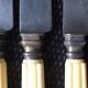 Set of 8 large turret knives paris steel blade handle horn monogrammed