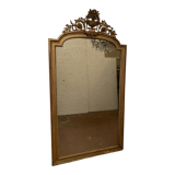 Louis XVI style mirror in wood and gilded stucco XIX century