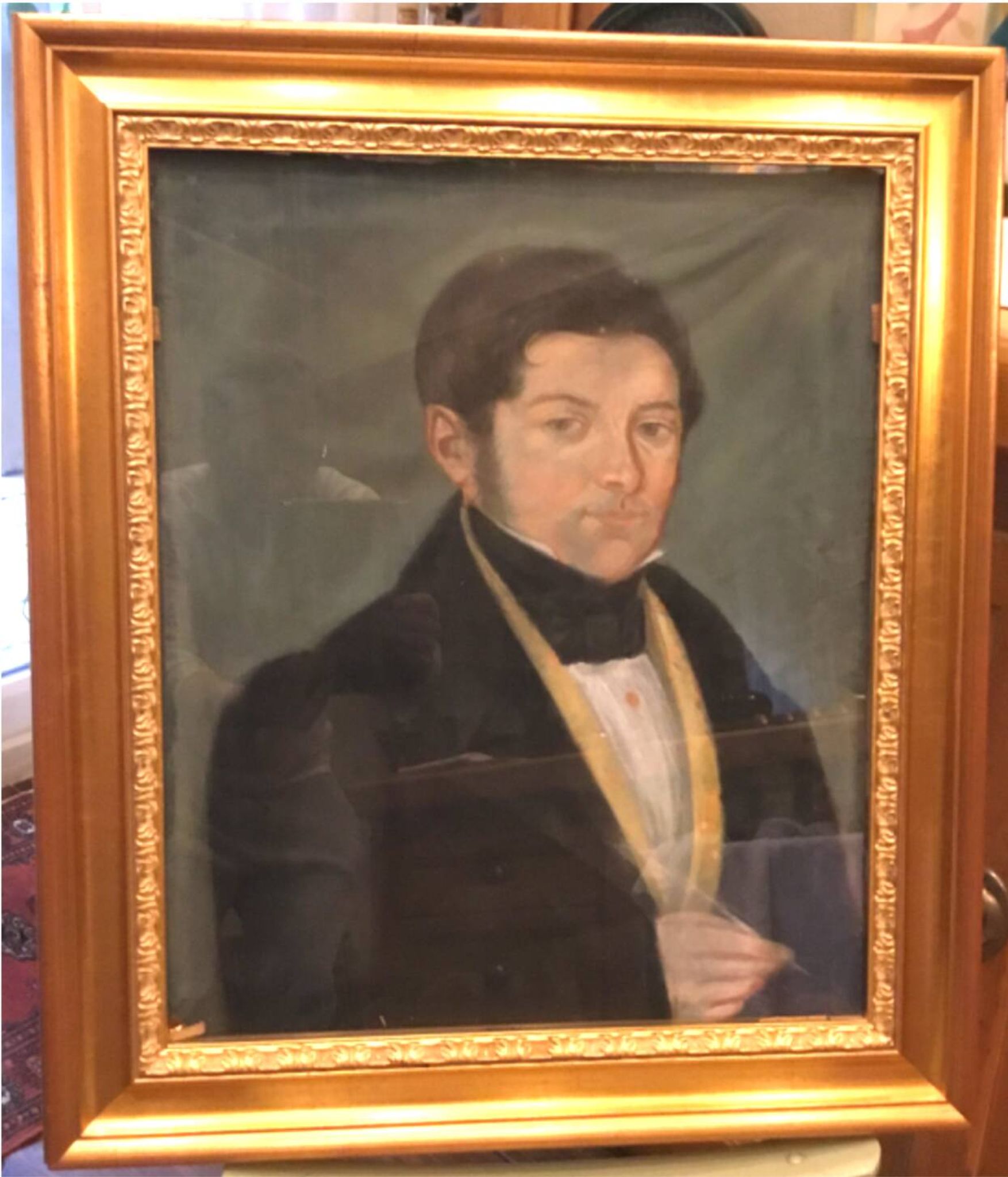 École française du XIXe.portrait de notable.pastel