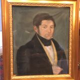 École française du XIXe.portrait de notable.pastel