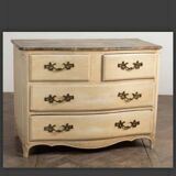19th century curved chest of drawers with re-engraving