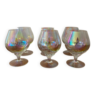 Iridescent crystal liquor glass