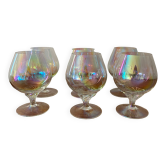 Verre à liqueur cristal irisé