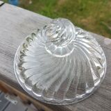 Sucrier en cristal de Baccarat modèle bambou signé