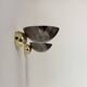 Pair of vintage wall lights, chrome and brass, Italy, 1980