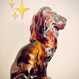 Vintage 70s collector's perfume bottle Lion Avon Black Suede