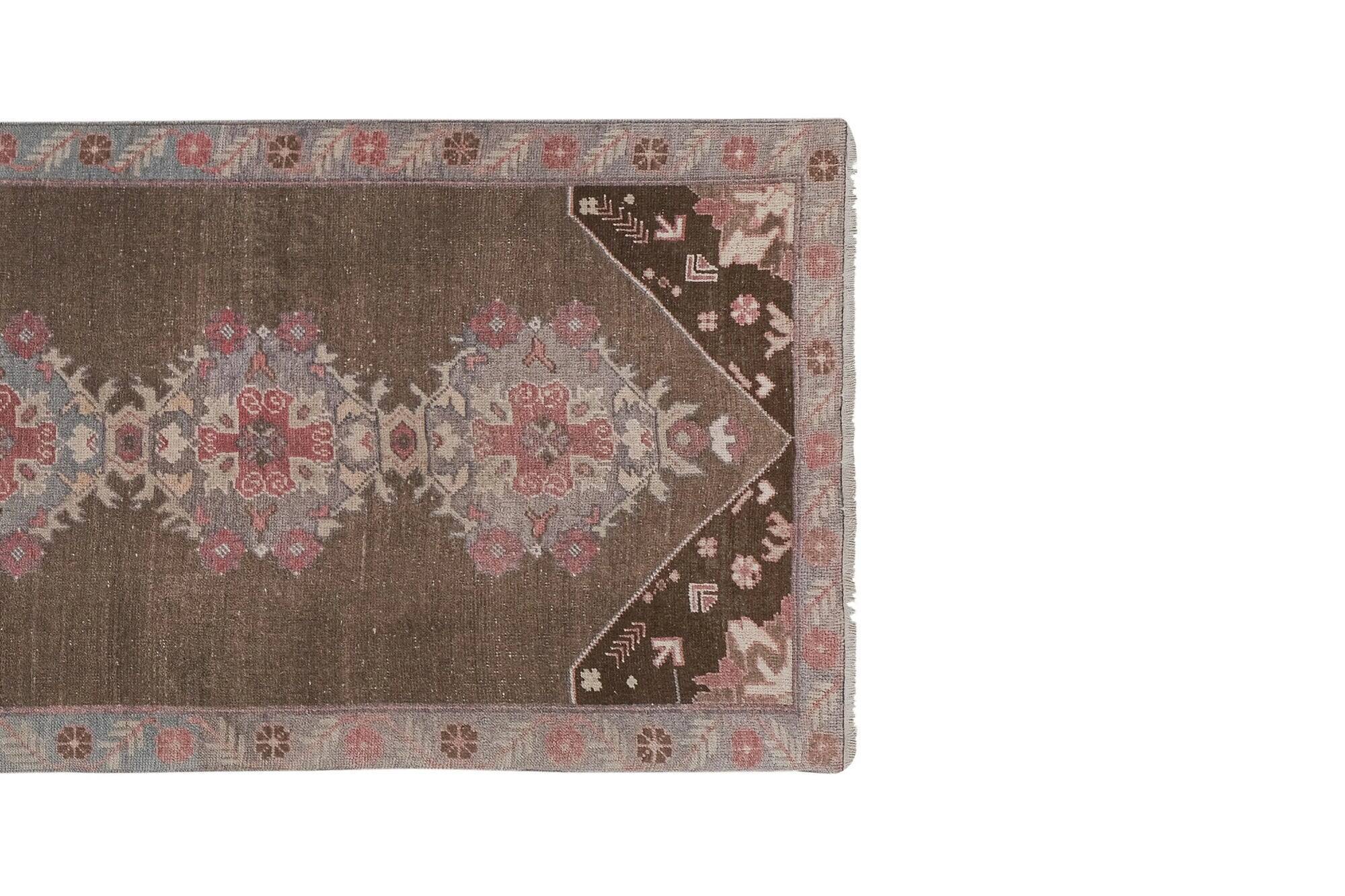 Vintage Turkish hallway rug 112x273 cm