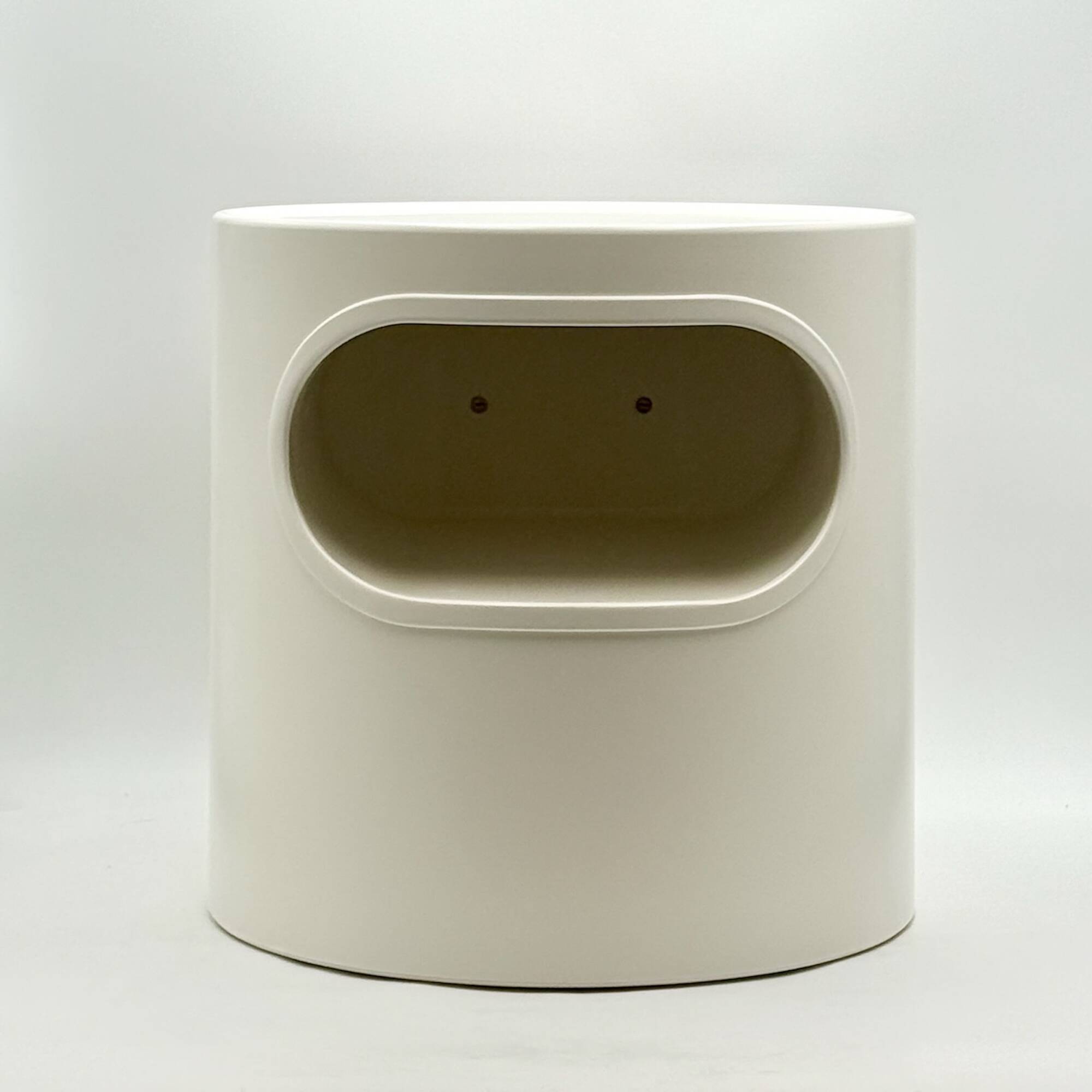 White Artemide Giano Vano Side Table, Italy 1970s – Space Age Design