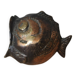 Cendrier poisson bronze