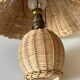 Lampe rotin vintage annees 60