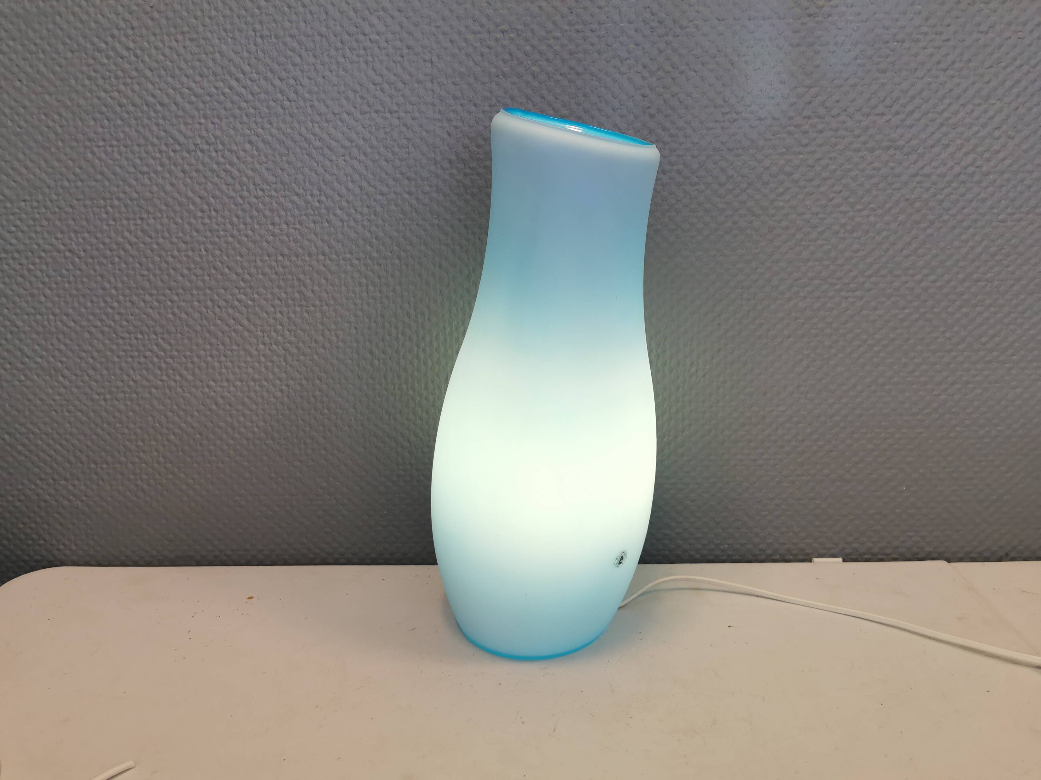 Blue vitage Ikea Mylonit lamp, handmade, 1990s