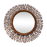 Mirror rattan 37x37cm