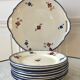 Cake consisting of a cake dish and 8 dessert plates Digoin Sarreguemi