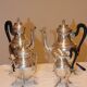 Empire style silver-plated metal tea and coffee service