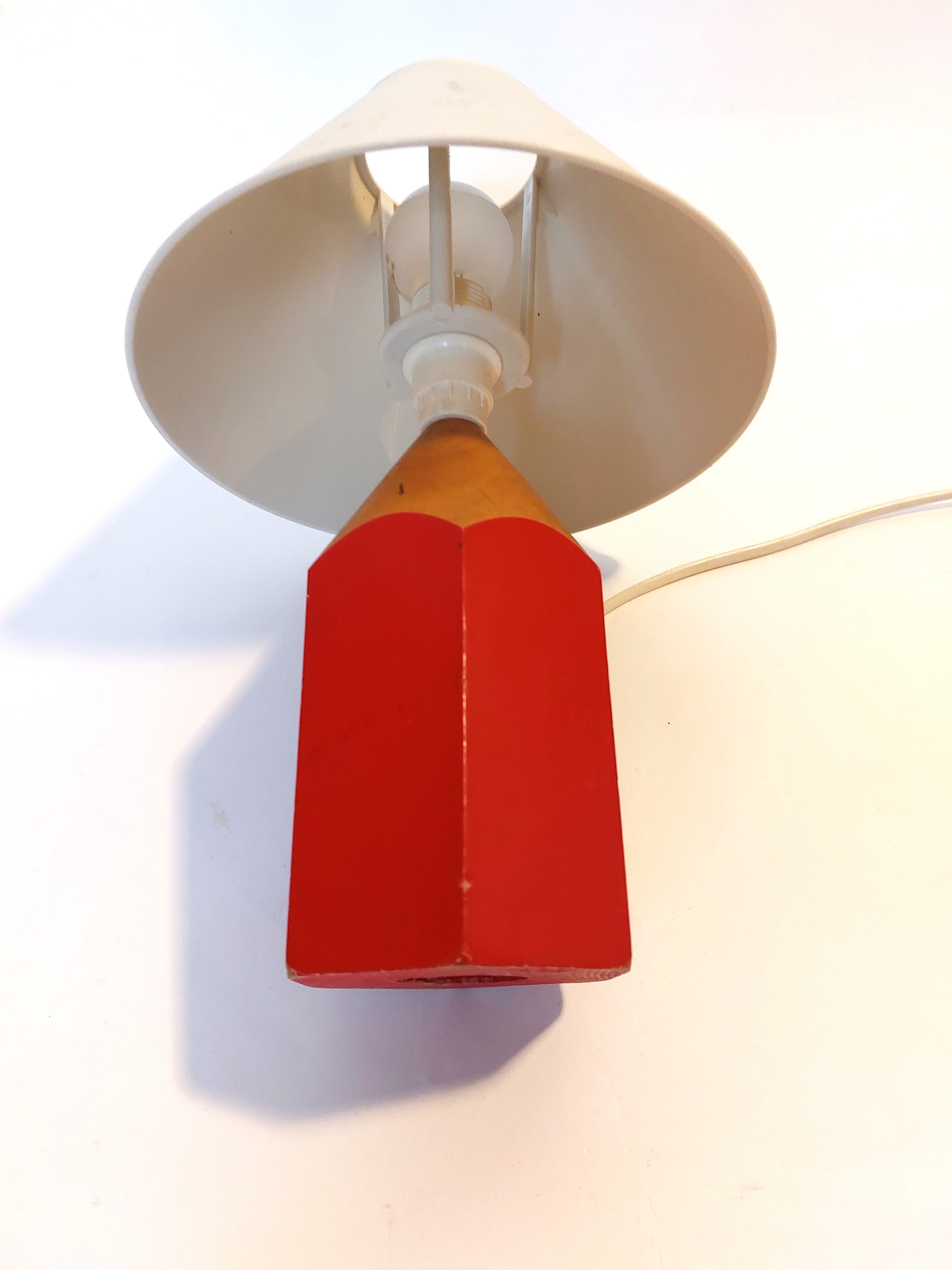 Pencil lamp 1980 red