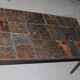 Brutal vintage slate coffee table