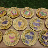 12 sarreguemine fruit plates