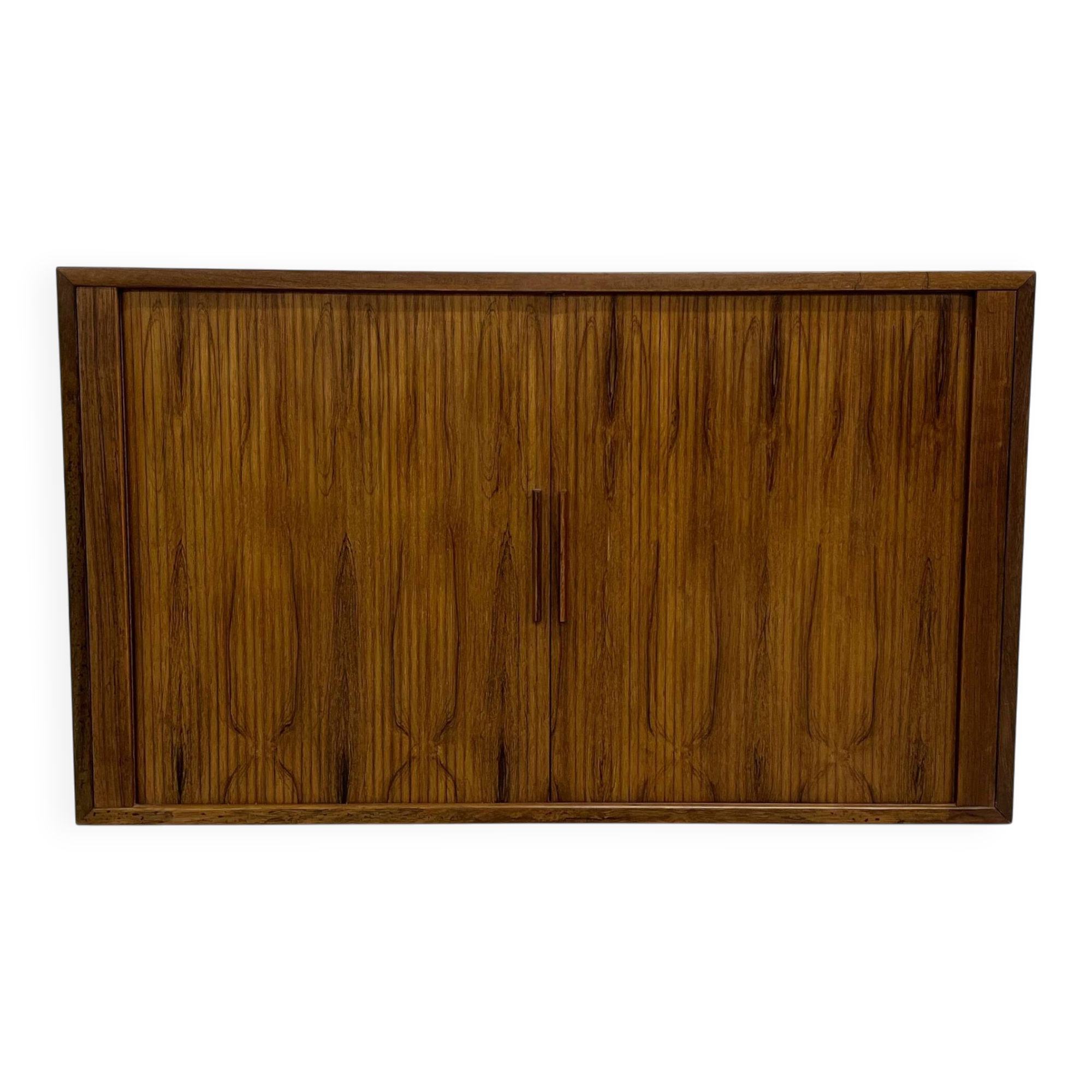 Rosewood Tambour Door Cabinet By Kai Kristiansen For Feldballes